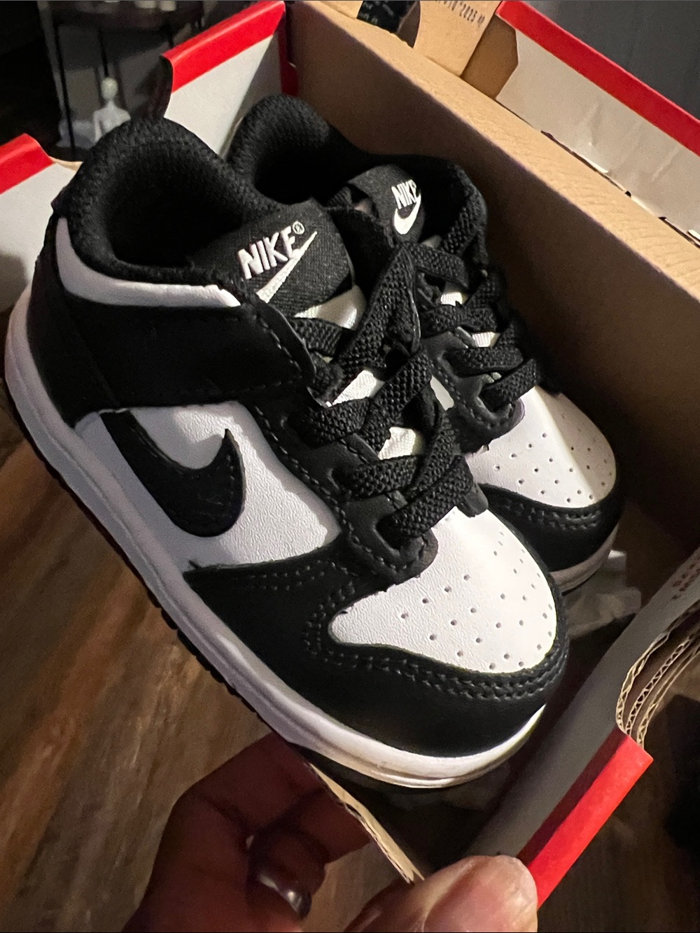 Nike Kids Black and White Low-Top Sneakers